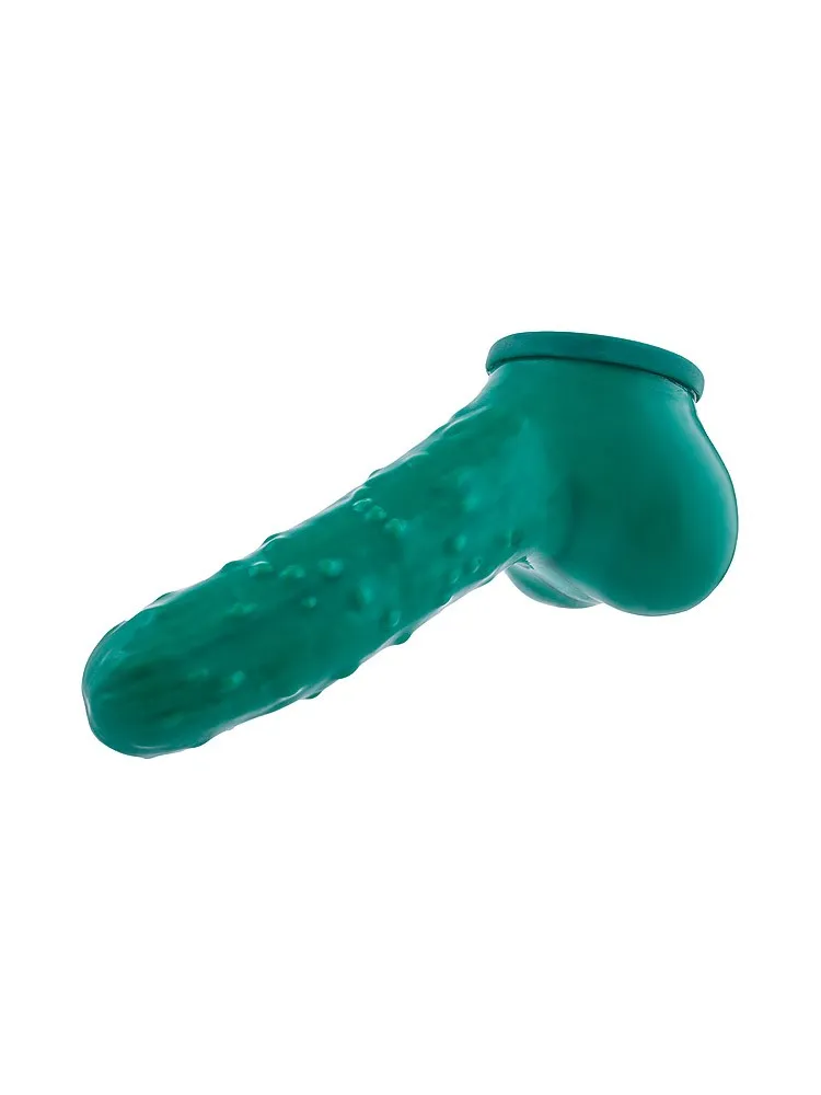 Toylie Gurke: Latex-Penis-Hodenhülle (15cm), grün Toylie Gurke: Latex-Penis-Hodenhülle (15cm), grün