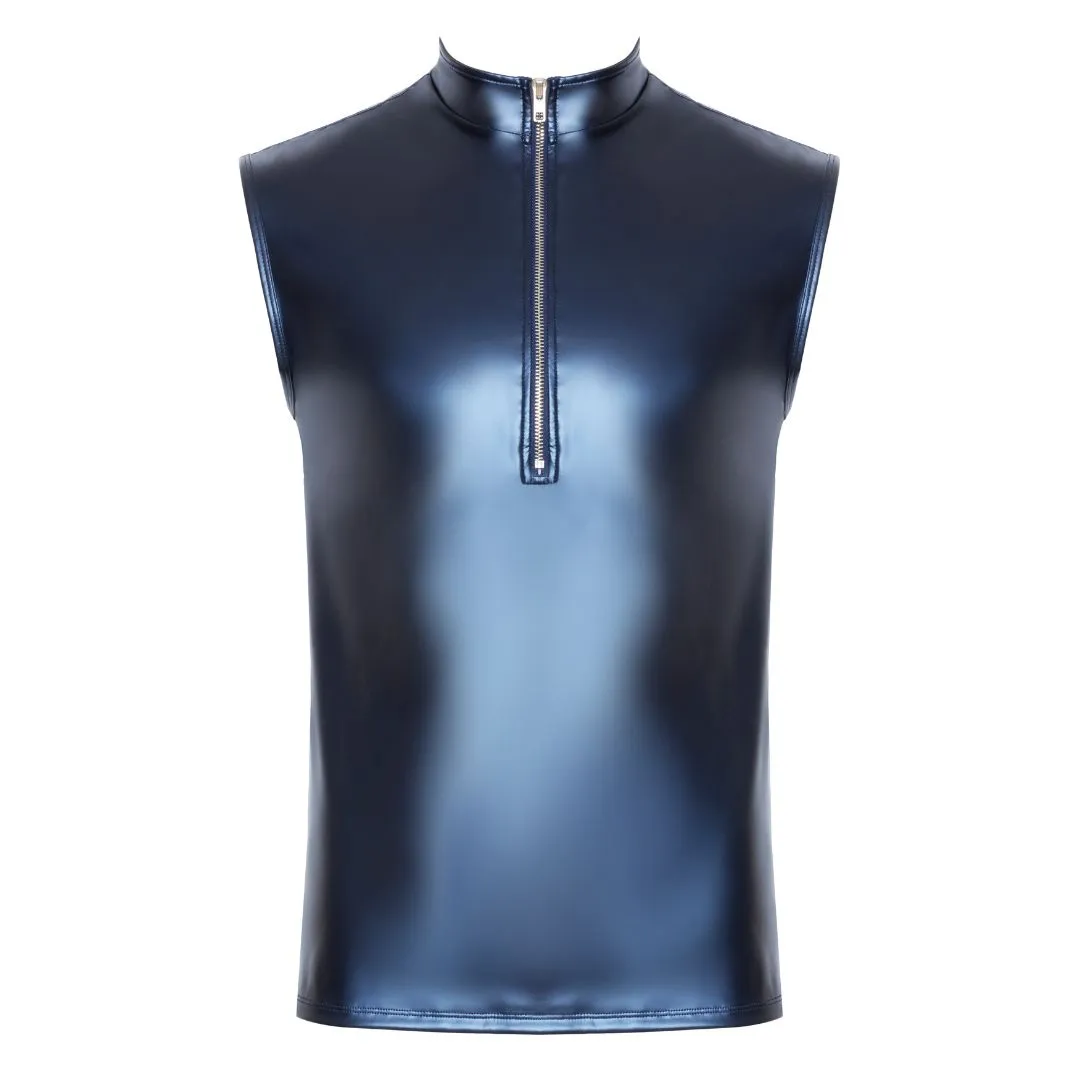 Shirt im Blue Metallic-Mattlook – Bild 4