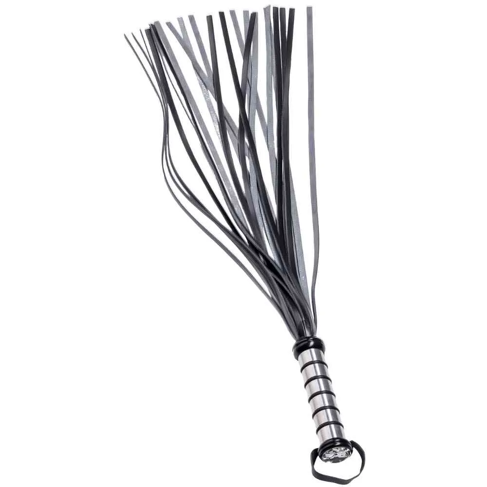 Leder Peitsche mit Alu-Griff – Bild 3