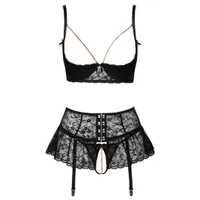 Ouvert-Straps-Set mit Röckchen Ouvert-Straps-Set mit Röckchen