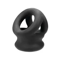 Tri-Squeeze Ballsling: Penis- und Hodenring, schwarz Tri-Squeeze Ballsling: Penis- und Hodenring, schwarz