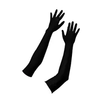 Satin-Handschuhe, schwarz (One Size) Satin-Handschuhe, schwarz (One Size)