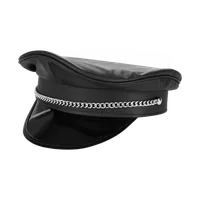 Polizei-Mütze in Leder-Optik Polizei-Mütze in Leder-Optik