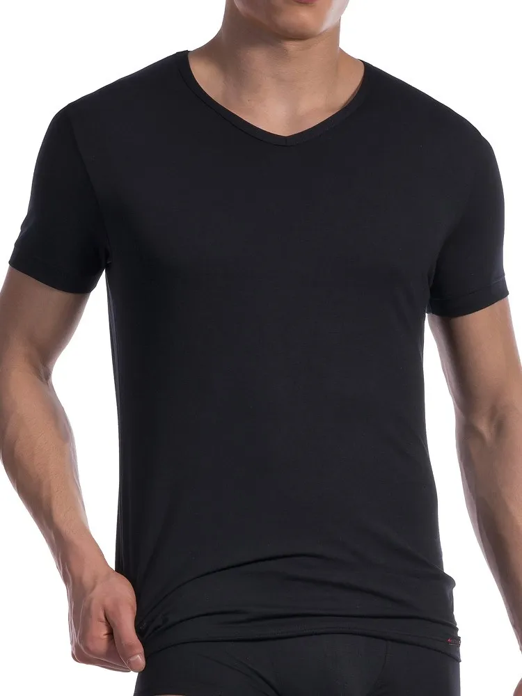 Olaf Benz RED1601: V-Neck-Shirt, schwarz (L) Olaf Benz RED1601: V-Neck-Shirt, schwarz (L)
