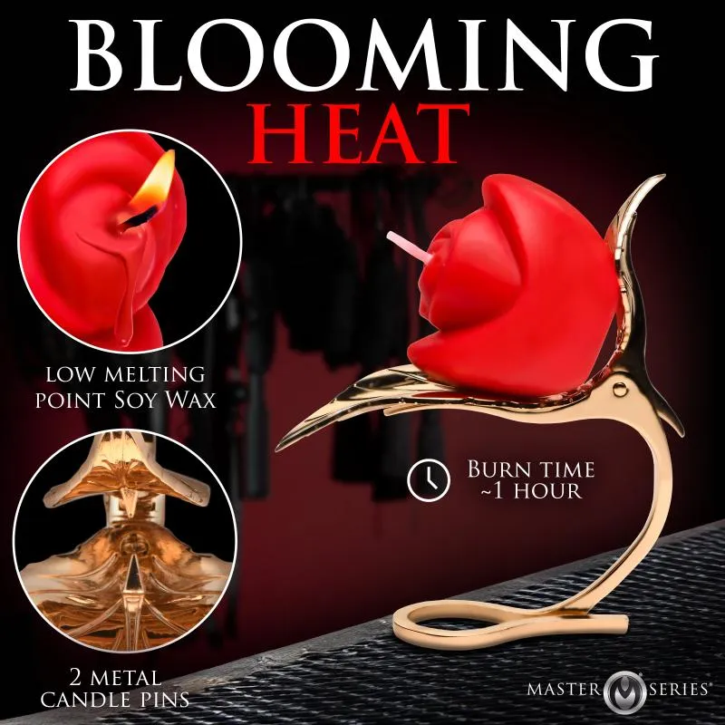 XR Brands - Rosenkerze mit Halter - Rot – Bild 3