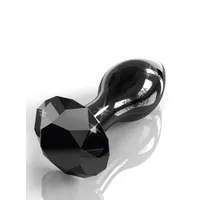 Icicles No 78: Glas-Analplug, schwarz Icicles No 78: Glas-Analplug, schwarz