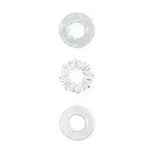 Renegade Dyno Rings: Penisring 3er Set, transparent Renegade Dyno Rings: Penisring 3er Set, transparent