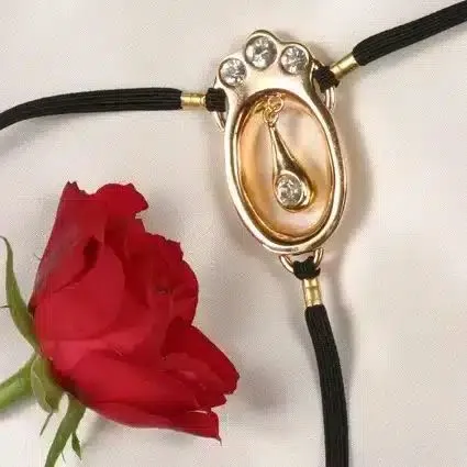 Sylvie Monthulé - Klitorisschmuck Tropfen Klitoris Kristall | Gold Größe 42 – Bild 2