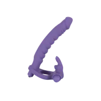 Dildo mit Rabbit-Penisring und Mini-Vibrator Dildo mit Rabbit-Penisring und Mini-Vibrator