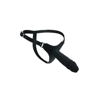 Silikon-Strap-On mit Dildo (20cm), schwarz Silikon-Strap-On mit Dildo (20cm), schwarz