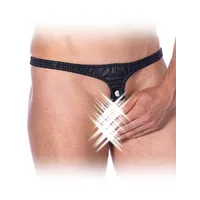 Leder-Taillengurt mit Penis-Hodenring, schwarz (L) Leder-Taillengurt mit Penis-Hodenring, schwarz (L)