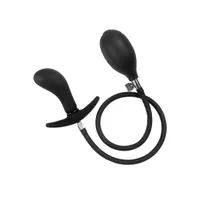 Latex Play - Inflatable Curved Anal Plug with Pump, 8 cm Latex Play - Inflatable Curved Anal Plug with Pump, 8 cm