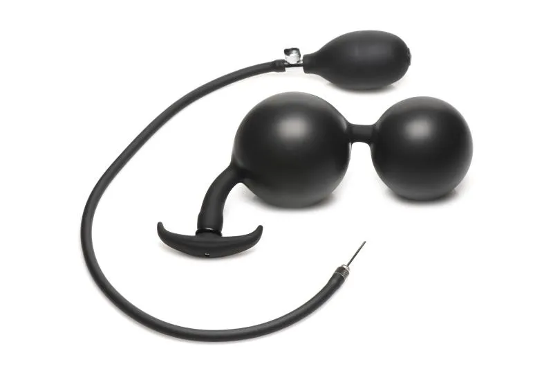 Aufblasbarer Silikon-Analplug - Schwarz – Bild 4