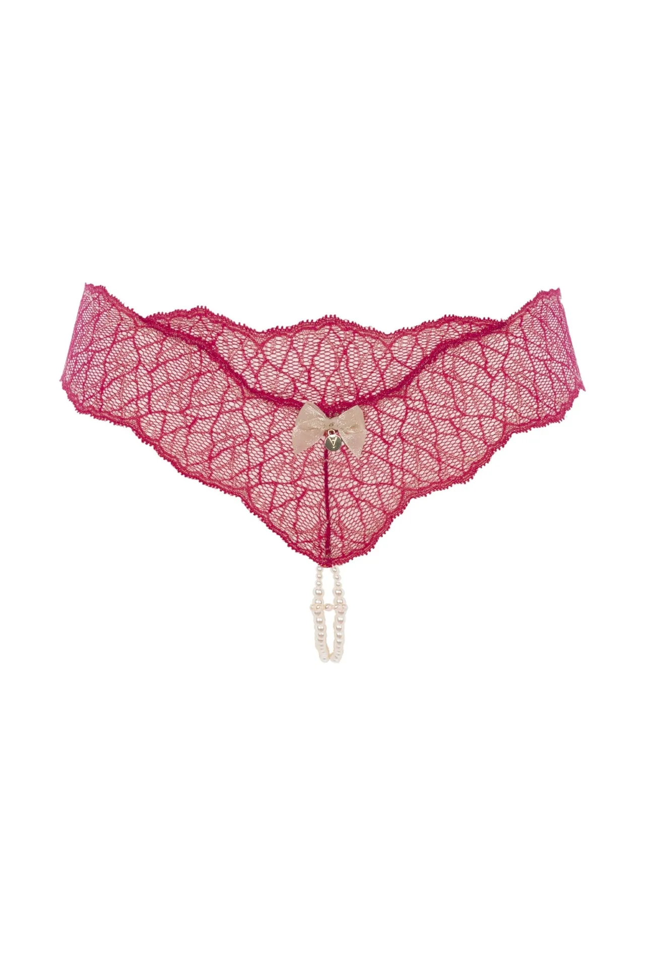 Bracli - Sydney Doppelter Perlenstring Rot - Luxus-Dessous Größe S Bracli - Sydney Doppelter Perlenstring Rot - Luxus-Dessous Größe S