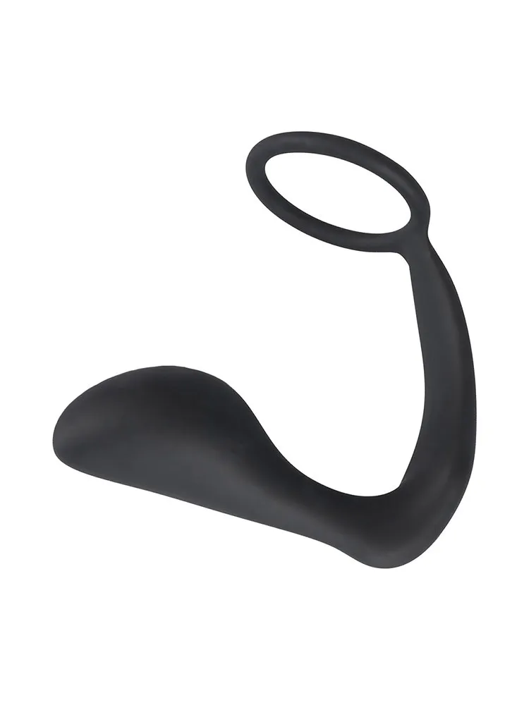 Black Velvets: Penisring mit Analplug, schwarz Black Velvets: Penisring mit Analplug, schwarz