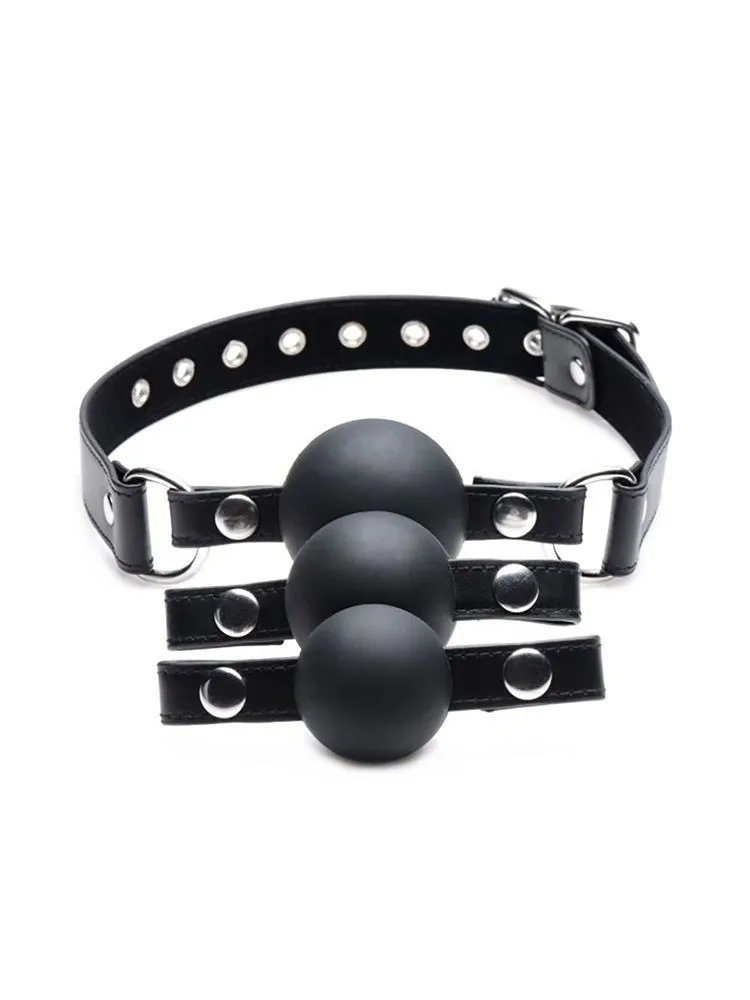 Strict Gag-Ball: Knebelball-Set 4-teilig, schwarz Strict Gag-Ball: Knebelball-Set 4-teilig, schwarz