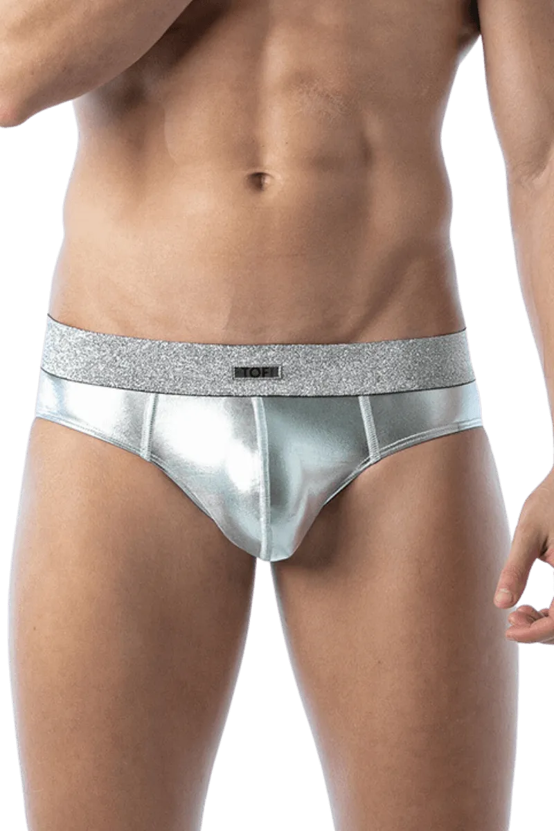 Herren Slip silber Glitzer Herren Slip silber Glitzer