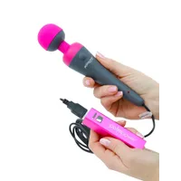 Palm Power Plug & Play: Wandvibrator, schwarz/pink Palm Power Plug & Play: Wandvibrator, schwarz/pink