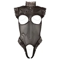 Body Ouvert mit offenen Cups und Stehkragen Body Ouvert mit offenen Cups und Stehkragen