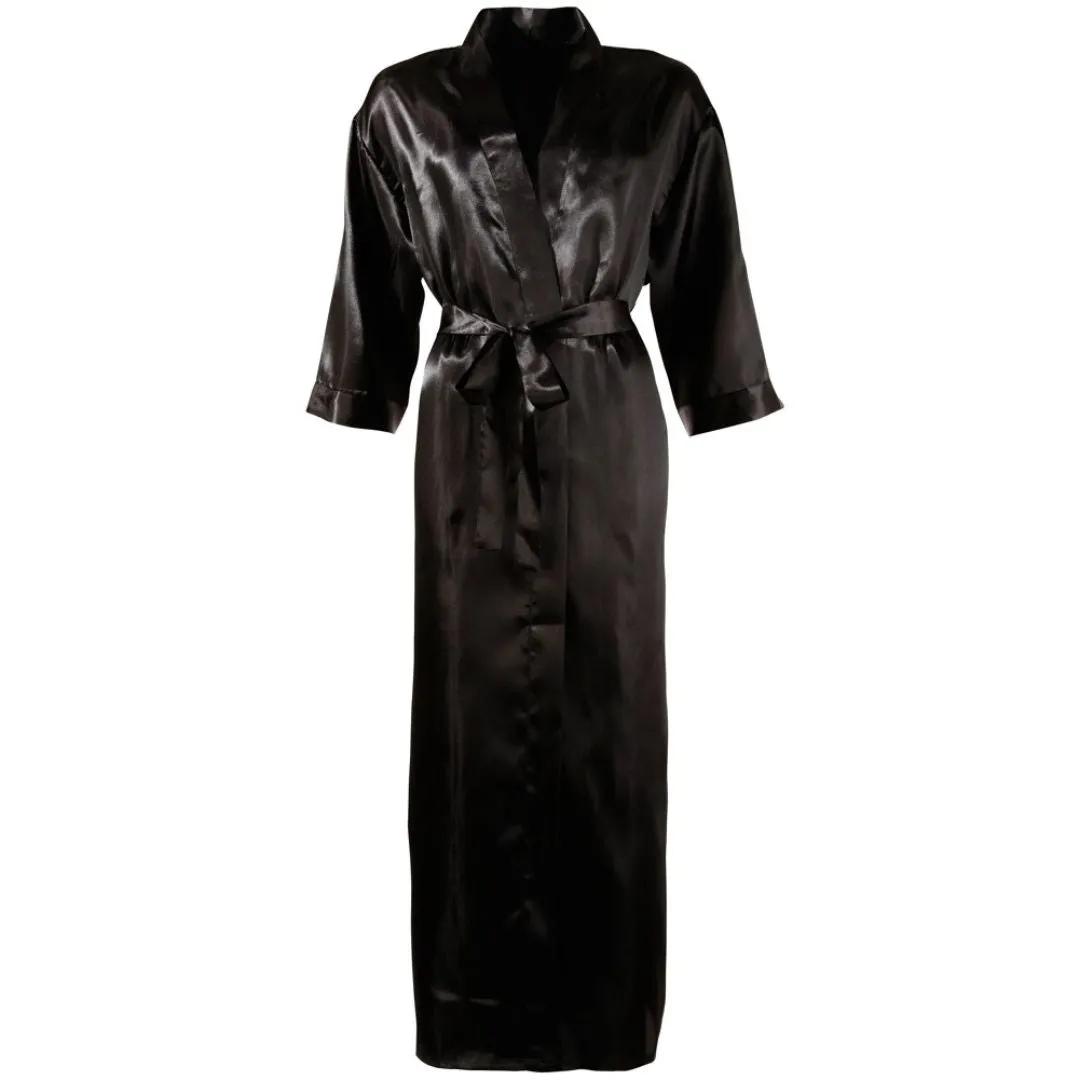 Langer Kimono aus Satin – Bild 4