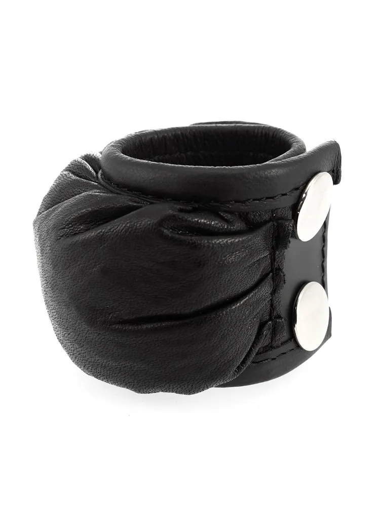 Leder-Hodenstretcher mit Gewicht (450g), schwarz Leder-Hodenstretcher mit Gewicht (450g), schwarz