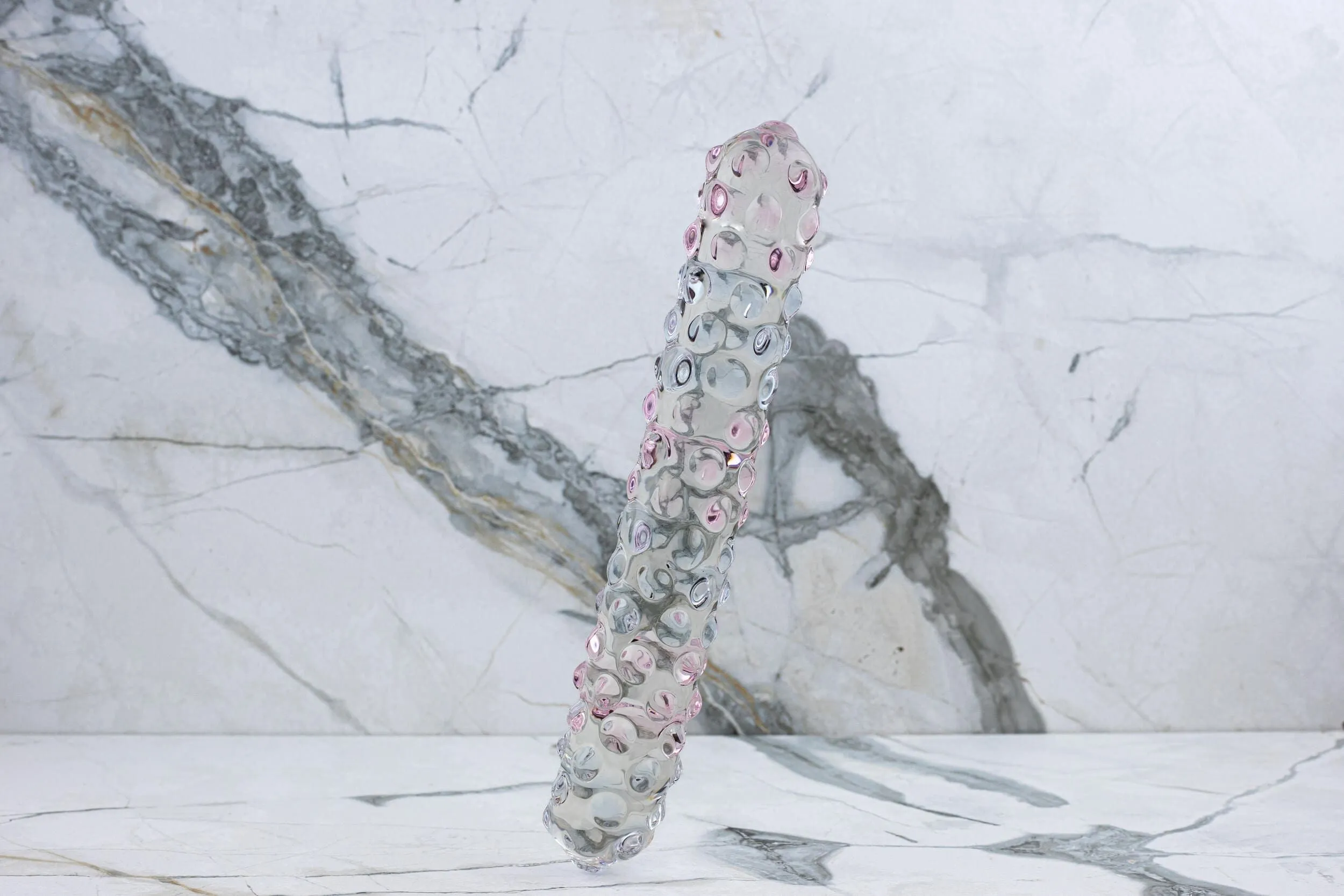 Gläs - Lila Rose Noppendildo (23 cm) – Bild 2