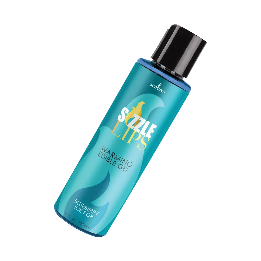 Sizzle Lips - Warming Edible Gel Blueberry Ice Pop, 125 ml Sizzle Lips - Warming Edible Gel Blueberry Ice Pop, 125 ml