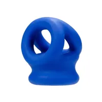 Tri-Squeeze Ballsling: Penis- und Hodenring, blau Tri-Squeeze Ballsling: Penis- und Hodenring, blau