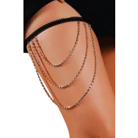 Oberschenkelschmuck - Strass - silber Oberschenkelschmuck - Strass - silber