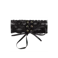 Spitzenhalsband mit Schnürung Spitzenhalsband mit Schnürung