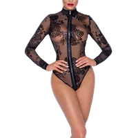 transparenter Body mit Blütenmuster transparenter Body mit Blütenmuster