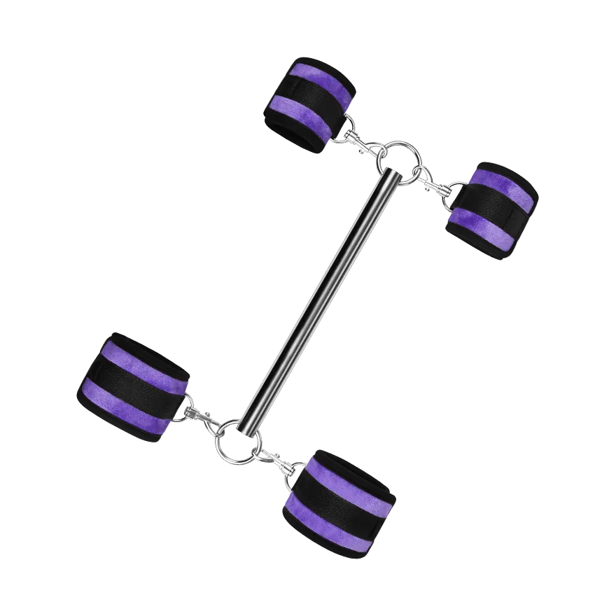 Spreader Bar With 4 Detachable Cuffs, 3 Teile Spreader Bar With 4 Detachable Cuffs, 3 Teile