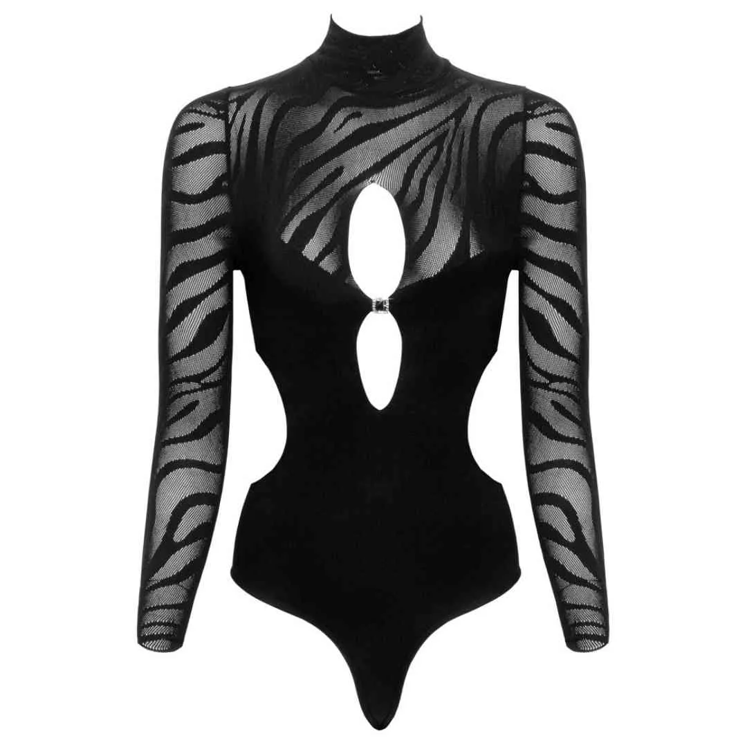 Langarm-Body mit Stehkragen – Bild 5