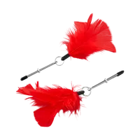 Brustklemmen mit Federverzierung Brustklemmen mit Federverzierung