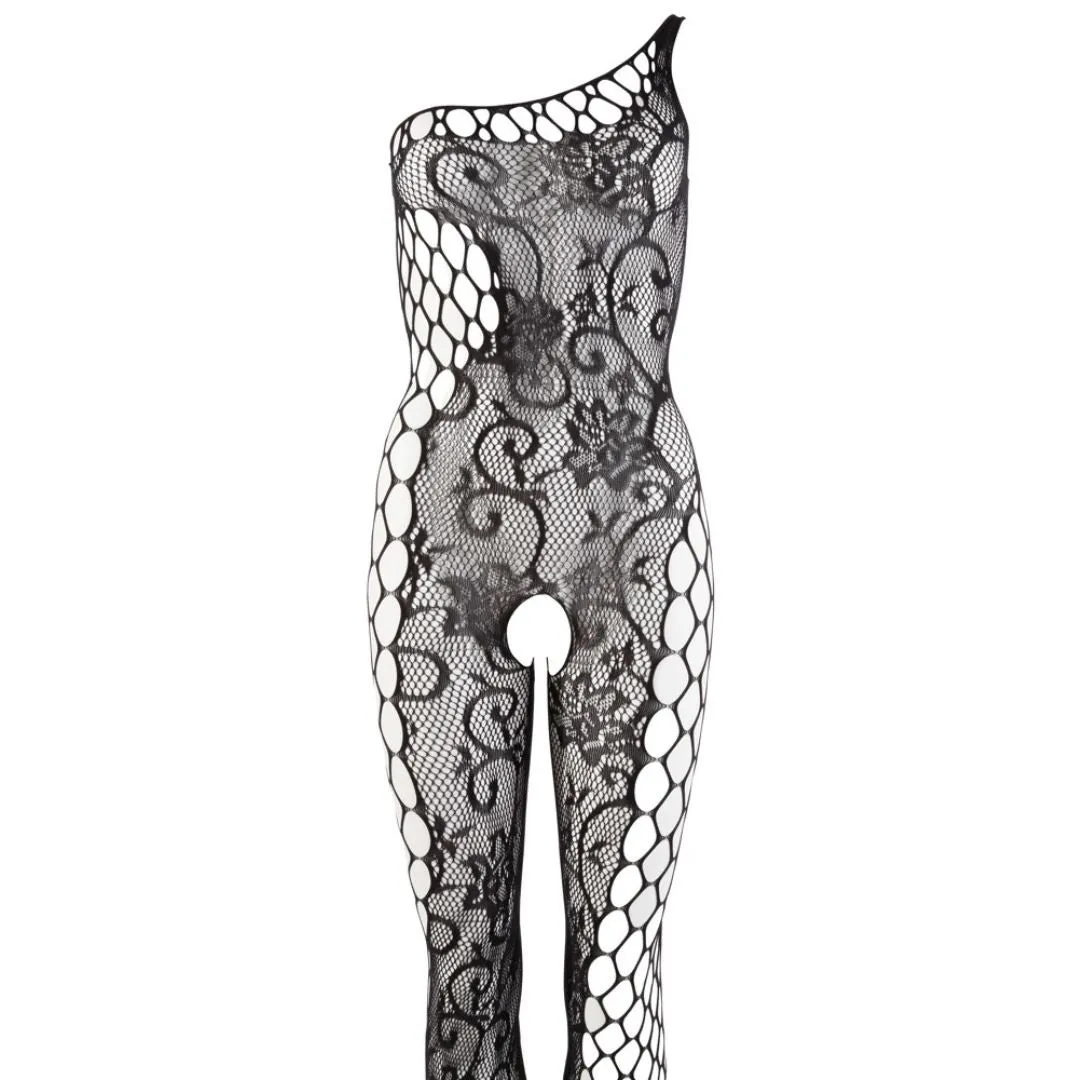 Bodystocking Ouvert mit asymmetrischer Netzstruktur – Bild 5