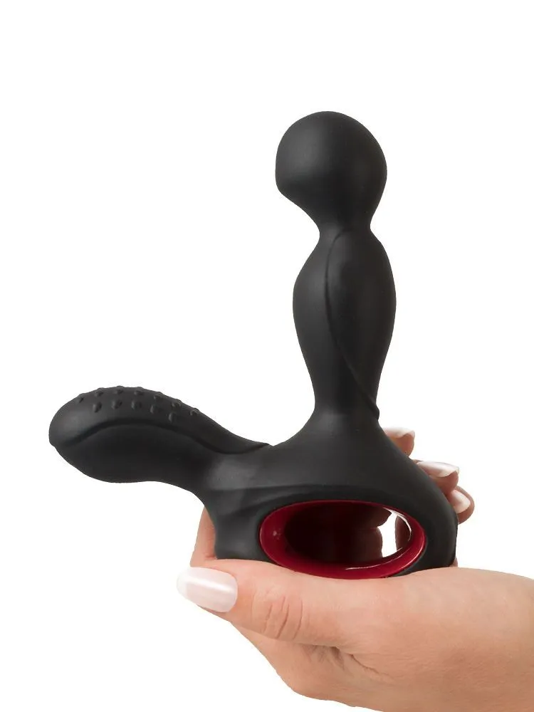 Rechargeable Massager for Him: Vibro-Analplug, schwarz/rot Rechargeable Massager for Him: Vibro-Analplug, schwarz/rot