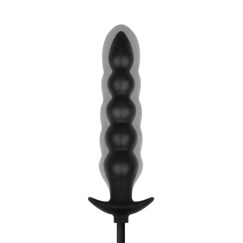 Anal Collection - Aufblasbarer Dildo mit Pumpe 20 cm - Schwarz – Bild 2