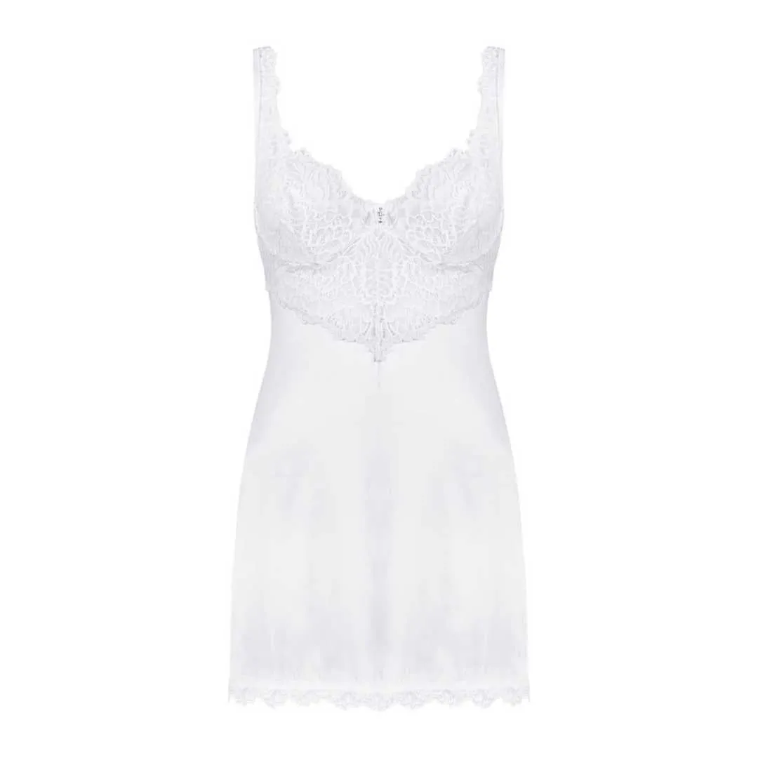 Babydoll "Amor Blanco" mit Tanga – Bild 5