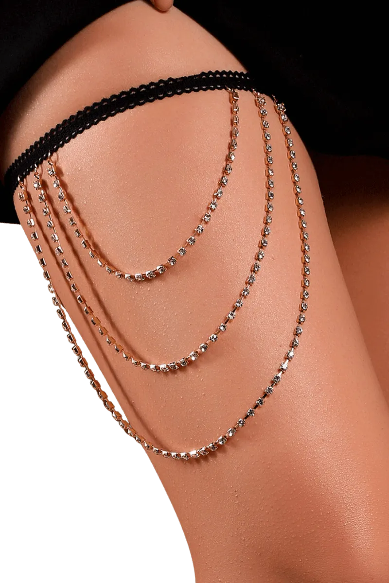 Oberschenkelschmuck - Strass - gold Oberschenkelschmuck - Strass - gold