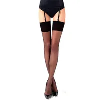 Passion ST001: Strapsstrümpfe, schwarz (XL) Passion ST001: Strapsstrümpfe, schwarz (XL)