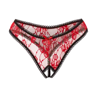 Sexy Ouvert-String mit Ziernaht und Spitze Sexy Ouvert-String mit Ziernaht und Spitze