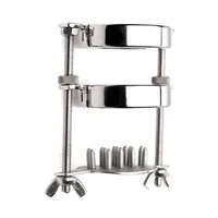 Triune Ball Stretcher with Spiked Crusher: Edelstahl-Hodenzwinge Triune Ball Stretcher with Spiked Crusher: Edelstahl-Hodenzwinge