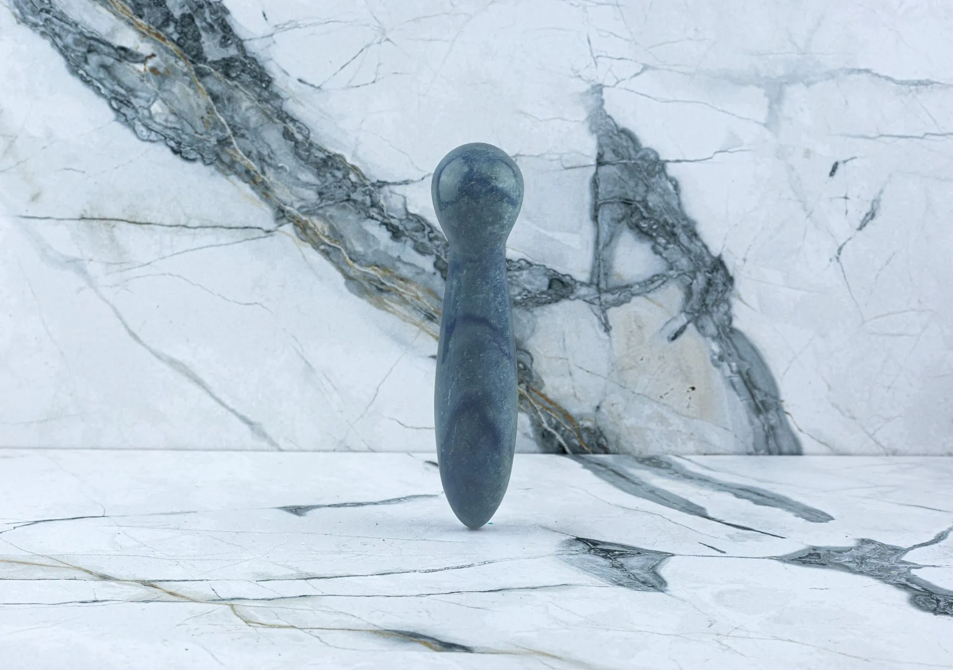 Kristall Dildo Anna - Blauer Aventurin – Bild 2