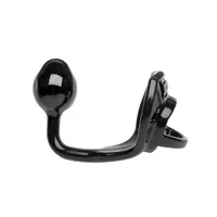 Perfect Fit Armour Tug Lock: Penisring mit Analplug, schwarz Perfect Fit Armour Tug Lock: Penisring mit Analplug, schwarz