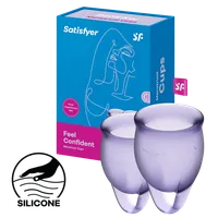 Satisfyer Feel Confident - Menstrual Cup Set, 15 & 20 ml Satisfyer Feel Confident - Menstrual Cup Set, 15 & 20 ml