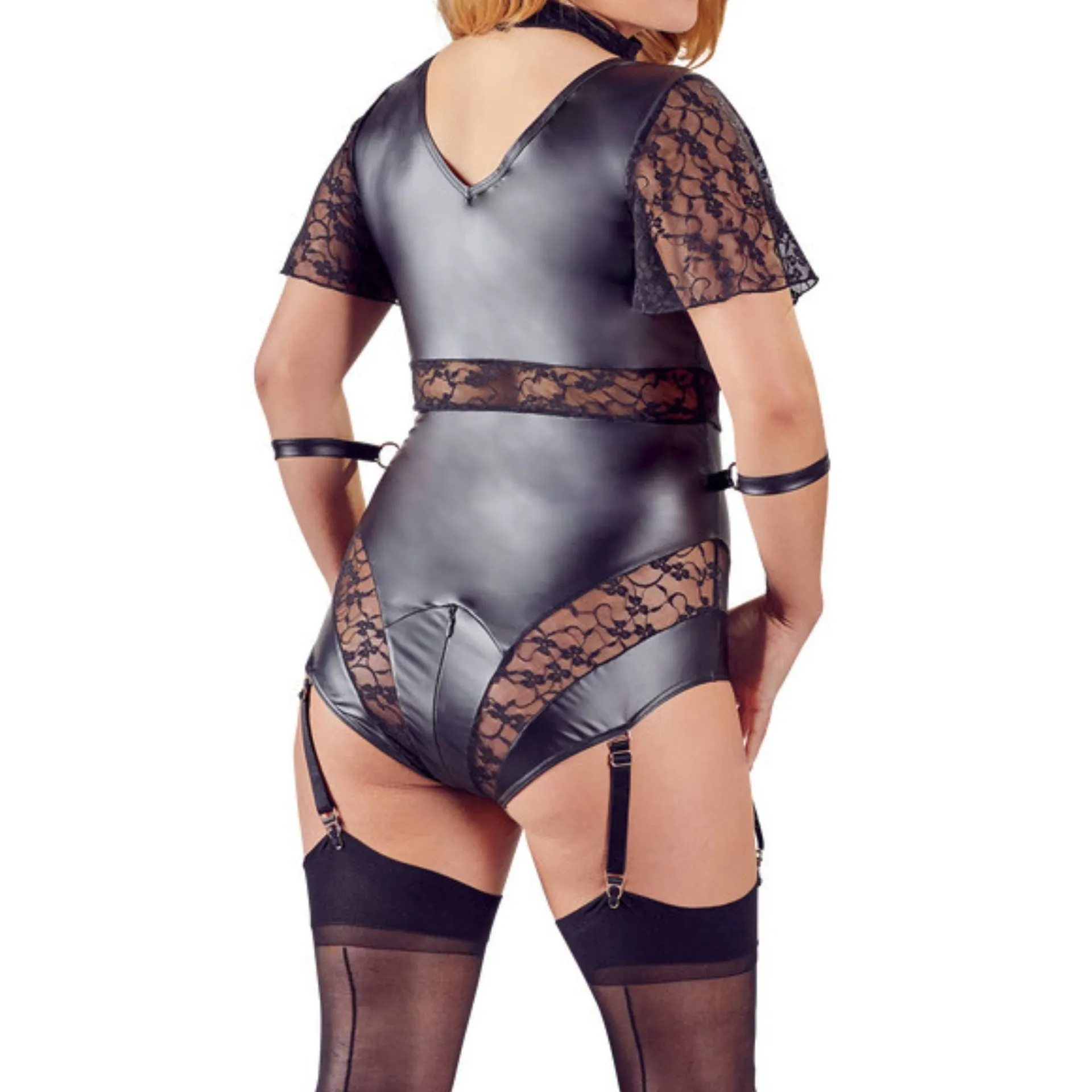 Body mit Strapsen, mit Armfesseln, 4XL - SALE – Bild 4