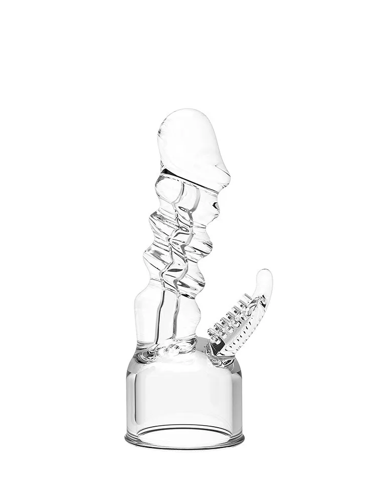 Power Wand Super Dong: Vibratoraufsatz, transparent Power Wand Super Dong: Vibratoraufsatz, transparent