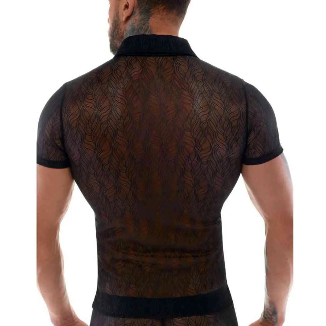 Halbarm-Hemd aus Spitze – Bild 3