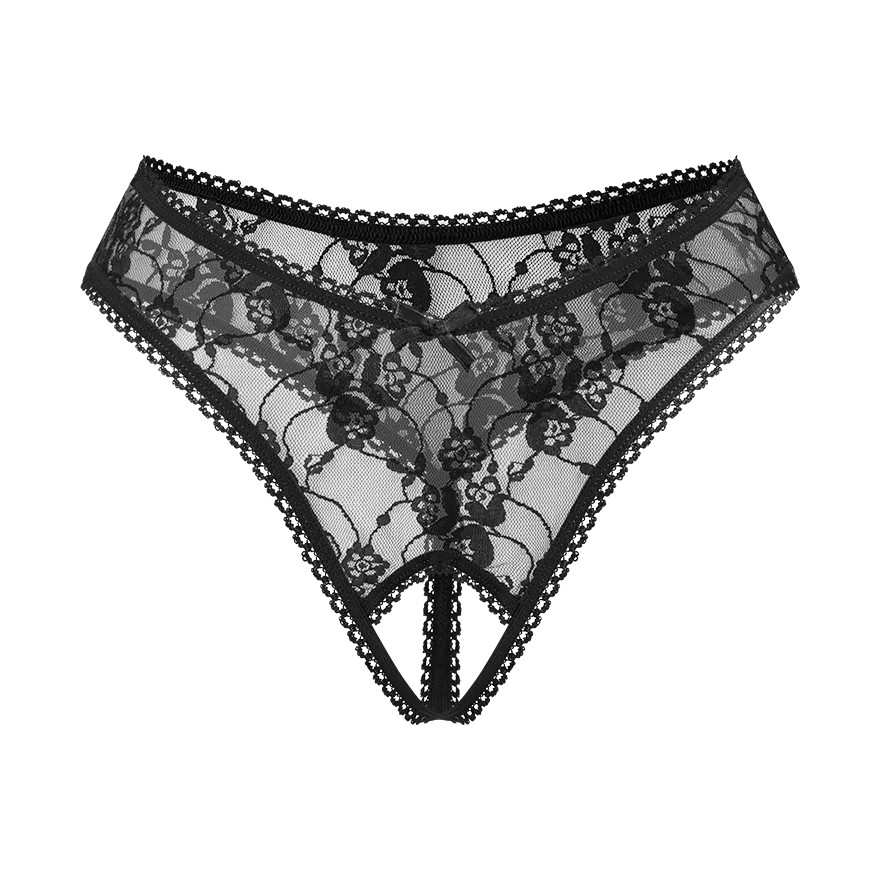 Sexy Ouvert-String mit Ziernaht und Spitze Sexy Ouvert-String mit Ziernaht und Spitze