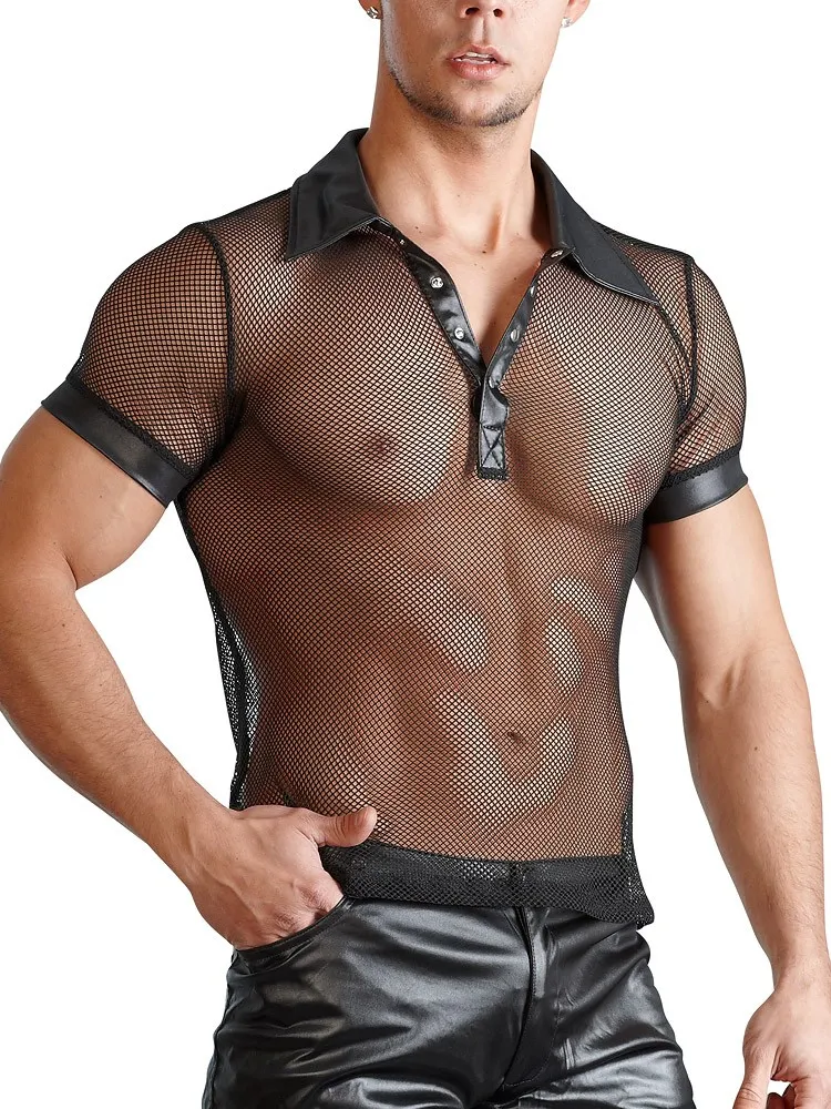 Herren-Netz-Shirt, schwarz (XL) Herren-Netz-Shirt, schwarz (XL)